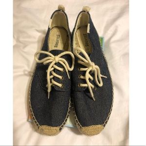 Denim Soludos Lace Up Espadrilles